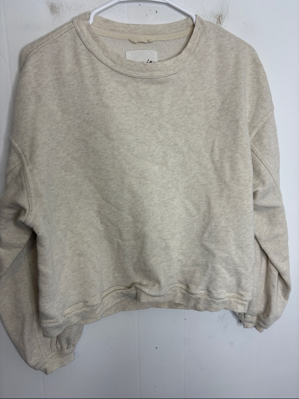 Aerie Sweater Womens XXS Minimalist Cream Crewneck Sweatshirt Casual Lounge